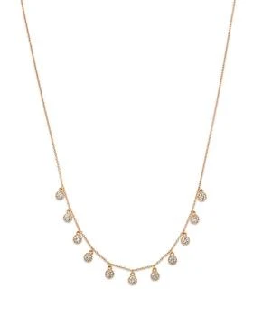 Moon & Meadow | 14K Yellow Gold Lab Grown Diamond Dangle Collar Necklace, 16-18",商家Bloomingdale's,价格¥11964