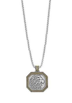 Effy | Men's Lion Pendant Necklace in Sterling Silver商品图片,