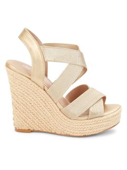 Charles David, Charles David | Alyce Metallic Espadrille Sandals商品图片 4折