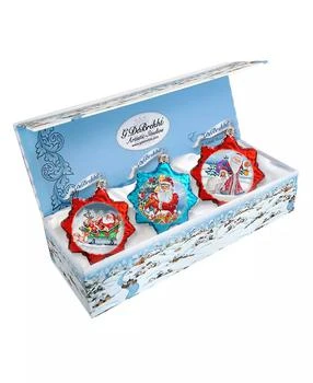 G.DeBrekht | Santa Glass Ornament - Set of 3,商家Macy's,价格¥457