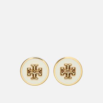 推荐Tory Burch Women's Kira Enamel Circle-Stud Earring - Tory Gold/New Ivory商品
