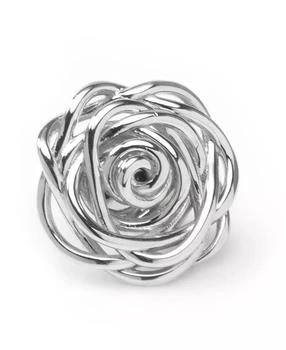 Ox and Bull Trading Co. | Men's Sterling Silver Rhodium Plated Rose Lapel Pin,商家Macy's,价格¥566