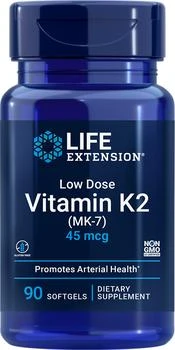 Life Extension | Life Extension Low Dose Vitamin K2 - 45 mcg (90 Softgels),商家Life Extension,价格¥107
