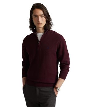 Ralph Lauren | Mesh-Knit Cotton 1/4 Zip Sweater商品图片,5.7折起