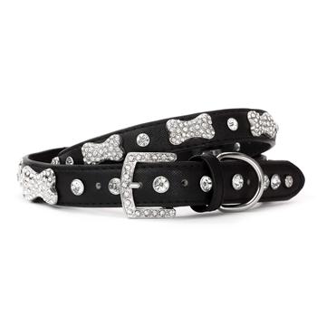 商品Vanderpump Pets | Designer Diamond and Bone Leatherette Collar - S,商家Zappos,价格¥271图片