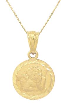 商品CANDELA JEWELRY | 14K Gold Cherub Pendant Necklace,商家Nordstrom Rack,价格¥1223图片