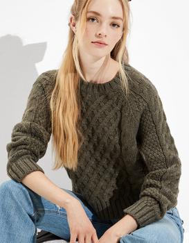 AE | AE Chunky Cable Knit Boyfriend Sweater商品图片,6.9折