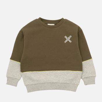 推荐KENZO Boys 2 Tone Cotton-Blend Jersey Sweatshirt商品