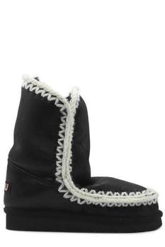 Mou | Mou Eskimo Contrast-Stitched Wedge Ankle Boots商品图片,8.1折, 独家减免邮费