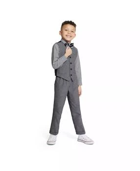 Nautica | Little Boys Linen Look Machine Washable Vest Set,商家Macy's,价格¥124