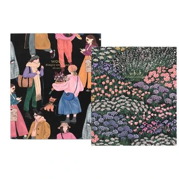 Wouf | Girls and meadow print notebooks a5 set,商家BAMBINIFASHION,价格¥240