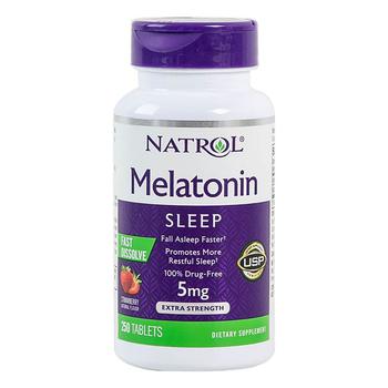 推荐natrol melatonin褪黑素松果体速溶片5mg250粒商品