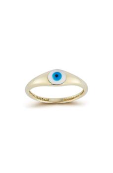 商品EMBER FINE JEWELRY | 14K Gold Enamel Evil Eye Ring - Size 6,商家Nordstrom Rack,价格¥1151图片