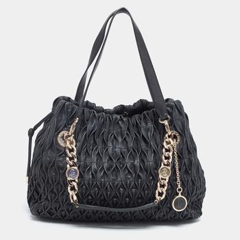 加拿大bvlgari包, [二手商品] BVLGARI | Bvlgari Black Quilted Leather Monette Tote商品图片 6.8折, 满1件减$100, 满减