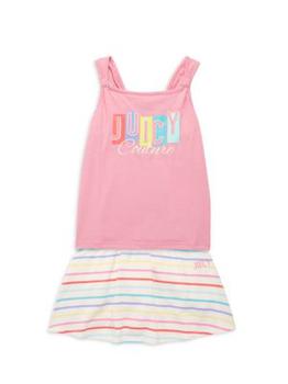 商品Juicy Couture | Baby Girl’s 2-Piece Rainbow Logo Top & Skort Set,商家Saks OFF 5TH,价格¥108图片