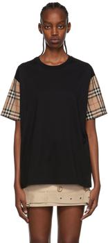 burberry t恤, Burberry | 黑色 Vintage Check T 恤商品图片 