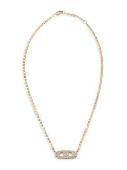推荐Flawless Mega Malibu 14K Yellow Gold & Diamond Link Pendant Necklace商品