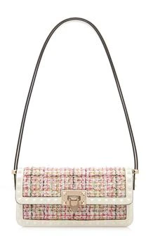 推荐Valentino Garavani - Rockstud Tweed Boucle E/W Shoulder Bag - Pink - OS - Moda Operandi商品