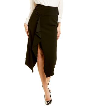 St. John | St. John Cady Draped Midi Skirt商品图片,1.8折