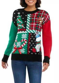 推荐Women's Patchwork Jacquard Christmas Sweater商品