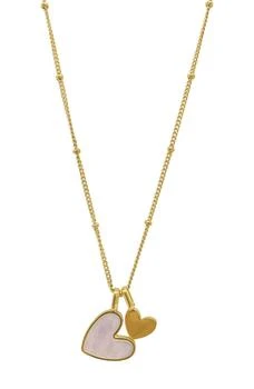 ADORNIA | Mother-of-Pearl Heart Charm Water Resistant Necklace,商家Nordstrom Rack,价格¥187