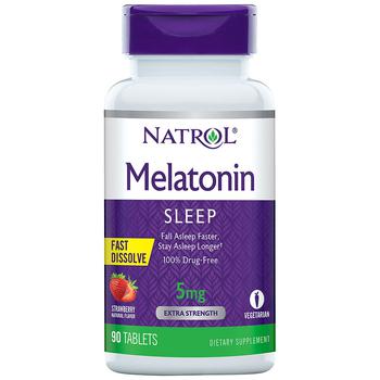 推荐Melatonin 5mg, Sleep Support, Fast Dissolve Tablets Strawberry商品