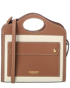 推荐Burberry Canvas & Leather Pocket Tote商品