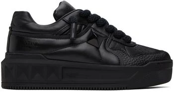 Valentino | Black One Stud XL Nappa Leather Sneakers 