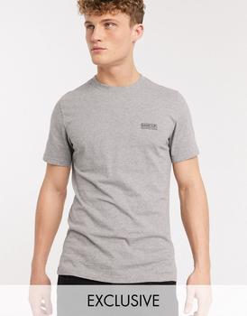推荐Barbour International slim fit logo t-shirt grey Exclusive at ASOS商品