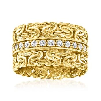 Ross-Simons | Ross-Simons CZ Byzantine Ring in 18kt Gold Over Sterling,商家Premium Outlets,价格¥812
