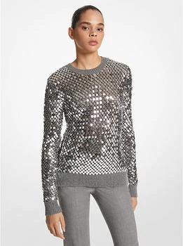 Michael Kors | Embellished Crocheted Cashmere Blend Sweater 5.9折