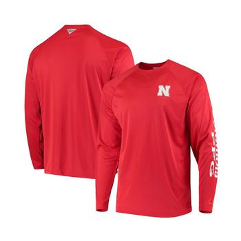 推荐Men's PFG Scarlet Nebraska Huskers Terminal Tackle Omni-Shade Long Sleeve T-shirt商品