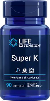 商品Life Extension |  维生素K2中老年增加骨骼密度促进钙吸收骨质疏松90粒 助力钙吸收，强健骨骼，加速凝血肝脏保护,商家Life Extension,价格¥183图片