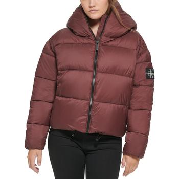 商品Calvin Klein | Women's Cropped Hooded Puffer Jacket,商家Macy's,价格¥563图片