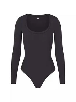 SKIMS | Fits Everybody Scoop Neck Bodysuit,商家Saks Fifth Avenue,价格¥507