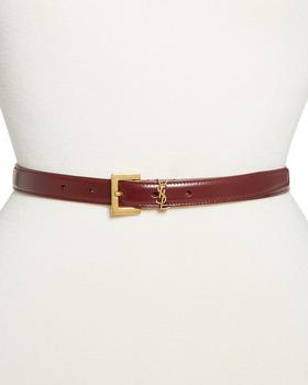 圣罗兰皮带, Yves Saint Laurent | Women's Cassandre Slim Leather Belt商品图片 