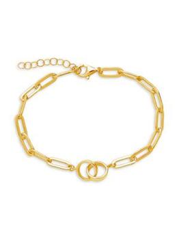 商品14K Gold Vermeil Interlocking Circles Chain Link Bracelet图片