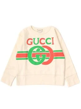 推荐Gucci Kids Logo Printed Crewneck Sweatshirt商品