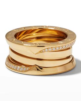 商品BVLGARI | B.Zero1 18K Gold 3-Band Wave Ring with Diamonds, EU 51 / US 5.75,商家Neiman Marcus,价格¥40529图片