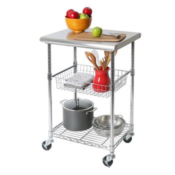 商品Seville Classics | NSF Stainless Steel Kitchen Work Table Cart,商家Macy's,价格¥1844图片