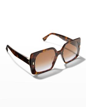 芬迪太阳镜代购, Fendi | FF Oversized Square Acetate Sunglasses商品图片 