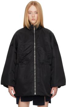 Ganni | Black Nylon Bomber Jacket商品图片,6.2折