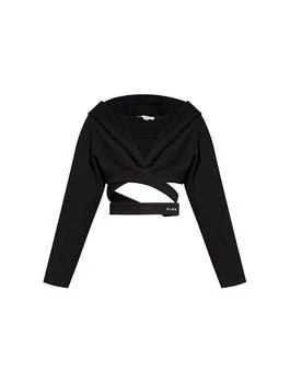 推荐ALAÏA BLACK CROPPED HOODIE商品