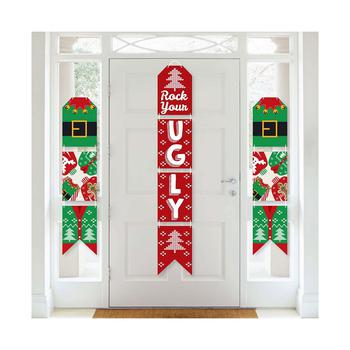 商品Big Dot of Happiness | Ugly Sweater - Hanging Vertical Paper Door Banners Christmas - Indoor Door Decor,商家Macy's,价格¥144图片