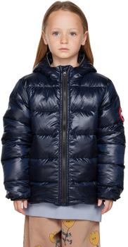 Canada Goose | Kids Navy Crofton Hoody Down Jacket商品图片,