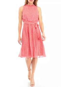 Sandra Darren, Sandra Darren | Women's Sleeveless Polka Dot Tie Waist Dress商品图片 2.5折×额外8.5折, 额外八五折