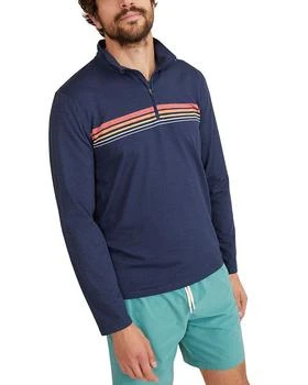 推荐Sport Stripe Quarter Zip Mock Neck Sweatshirt商品