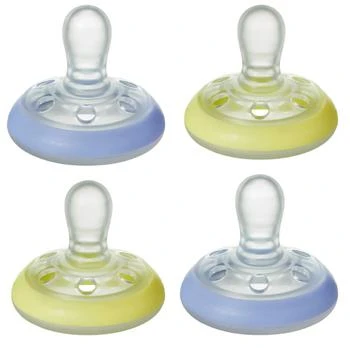 Tommee Tippee | Tommee Tippee - Night Time Soothers 0-6mths Blue/Yellow (4pk) ,商家Unineed,价格¥82