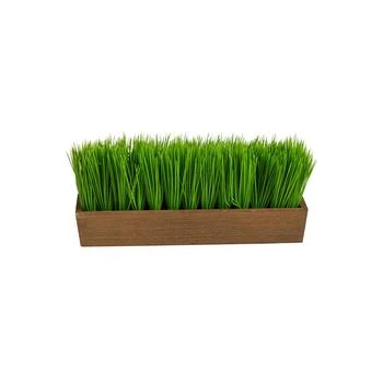 NEARLY NATURAL | 12" Grass Artificial Plant in Decorative Planter,商家Macy's,价格¥277