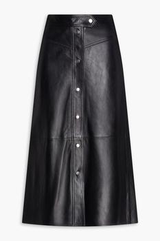 推荐Gianna leather midi skirt商品